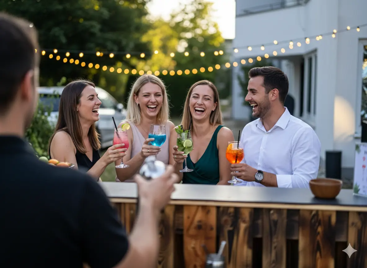 Moderne Bar bei privater Feier